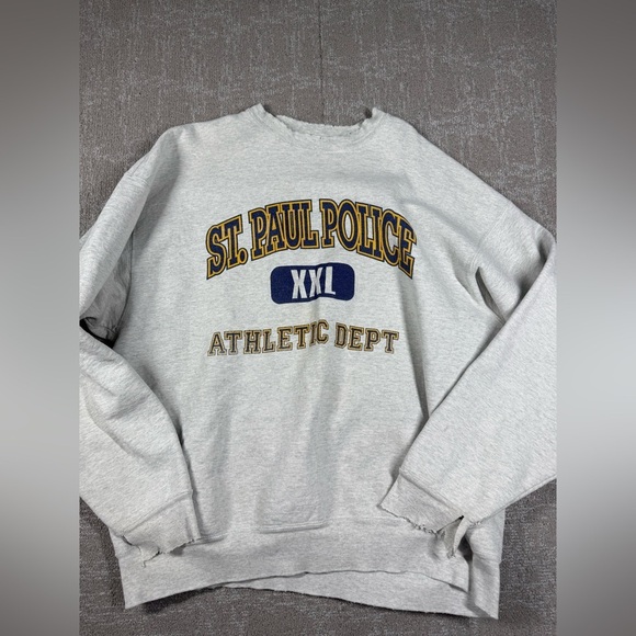Vintage 90s St Paul MN Police Department Crewneck Sweatshirt Mens Size XXL - Picture 1 of 10